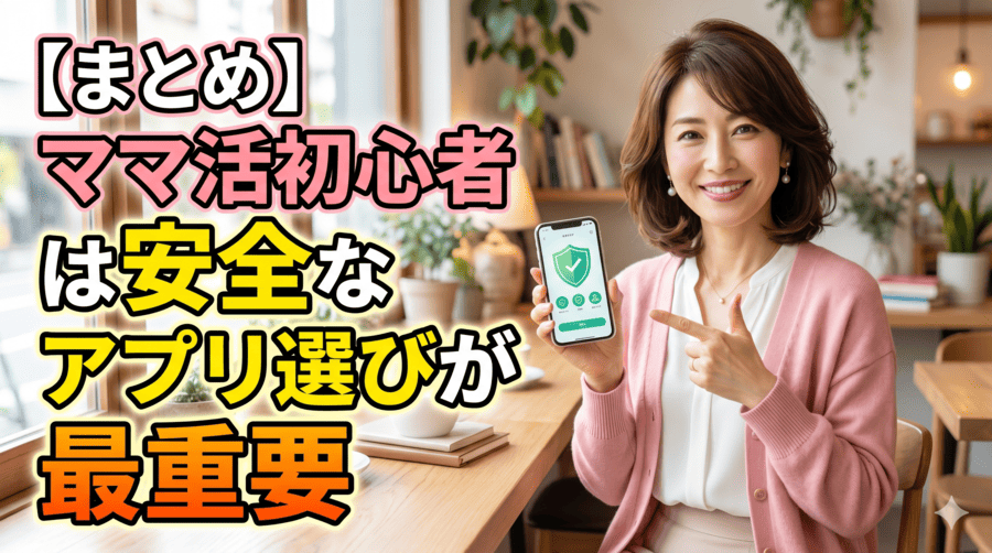 【まとめ】ママ活初心者は安全なアプリ選びが最重要