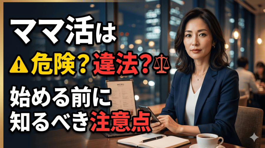 ママ活は危険？違法？始める前に知るべき注意点
